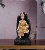 Buddha Black & Gold Polyresin Idol