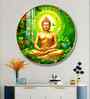 Buddha Bliss Flower Acrylic Round Wall Art