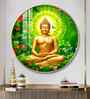 Buddha Bliss Flower Acrylic Round Wall Art