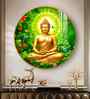 Buddha Bliss Flower Acrylic Round Wall Art