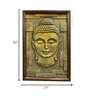 Buddha Bust Relief Wall Mural In Golden