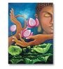 Buddha Blue Canvas Unframed Landscape Art Panel