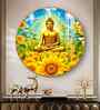 Buddha Deep Meditating Acrylic Round Wall Art