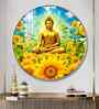 Buddha Deep Meditating Acrylic Round Wall Art