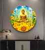 Buddha Deep Meditating Acrylic Round Wall Art