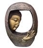 Buddha Face Shower Antique Gold Fiber Glass Indoor Fountain