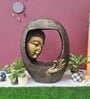 Buddha Face Shower Antique Gold Fiber Glass Indoor Fountain