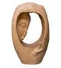 Buddha Face Shower Beige Fiber Glass Indoor Fountain