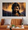 Buddha Ji Multicolour MDF (Set of 5) Art Panels