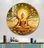 Buddha Meditating In Dayspring Acrylic Round Wall Art