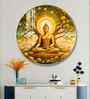 Buddha Meditating In Dayspring Acrylic Round Wall Art