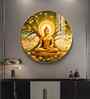 Buddha Meditating In Dayspring Acrylic Round Wall Art