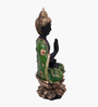 Green Buddha Idol On Flower 10 In