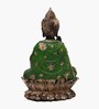 Green Buddha Idol On Flower 15 In