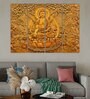 Buddha Orange Wood Framed Spiritual Art Panel Set of 4