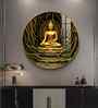 Buddha'S Cosmic Refuge Acrylic Round Wall Art