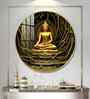 Buddha'S Cosmic Refuge Acrylic Round Wall Art
