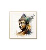 Buddha's Serenity Glass Finish Square Wall Art