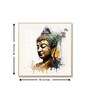 Buddha's Serenity Glass Finish Square Wall Art