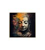 Buddha's Tranquil Essence Glass Finish Square Wall Art