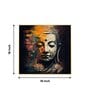 Buddha's Tranquil Essence Glass Finish Square Wall Art