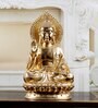 Buddha Serenity Golden Polyresin Idol