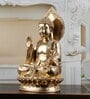 Buddha Serenity Golden Polyresin Idol