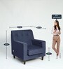 Buena Lounge Chair In Navy Blue Colour