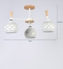 Troyes White Metal Shaded Chandelier