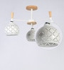Troyes White Metal Shaded Chandelier