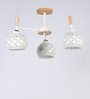 Troyes White Metal Shaded Chandelier