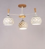 Troyes White Metal Shaded Chandelier