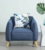 By Urban Living Buffalo Fabric 1 Seater Sofa in Blue Colour