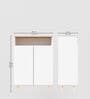 Buffet Cabinet Sideboard In White And Canyon Oak Colour