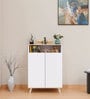 Buffet Cabinet Sideboard In White And Canyon Oak Colour