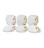 Buffet Plate Set   Botanic Flower 12.5  , Stain Free, Glazed Finish, Pure Melamine ,6 nos.