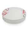 Buffet Plate Set   Indian Square 12.5  , Stain Free, Glazed Finish, Pure Melamine ,6 Nos.