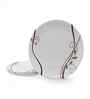 Buffet Plate Set   Spiral Fluer 12.5  , Stain Free, Glazed Finish, Pure Melamine ,6 nos.