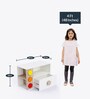Building Blocks Kids Bedside Table in White Colour