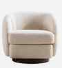 Bula Boucle Barrel Chair In Beige Colour