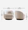 Bula Boucle Barrel Chair In Beige Colour