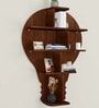 Bulb Shape Backlit Designer Wooden Wall Shelf
