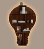 Bulb Shape Backlit Designer Wooden Wall Shelf