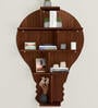 Bulb Shape Walnut Wood Wall Shelf