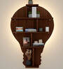 Bulb Shape Walnut Wood Wall Shelf