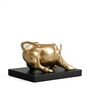 Bull Gold Resin Figurine