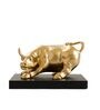 Bull Gold Resin Figurine