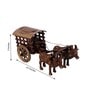 Bullock Cart Brown Brass Figurine