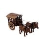 Bullock Cart Brown Brass Figurine