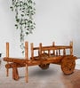 Bullock Cart Serving Cart in Natural Teak Finish